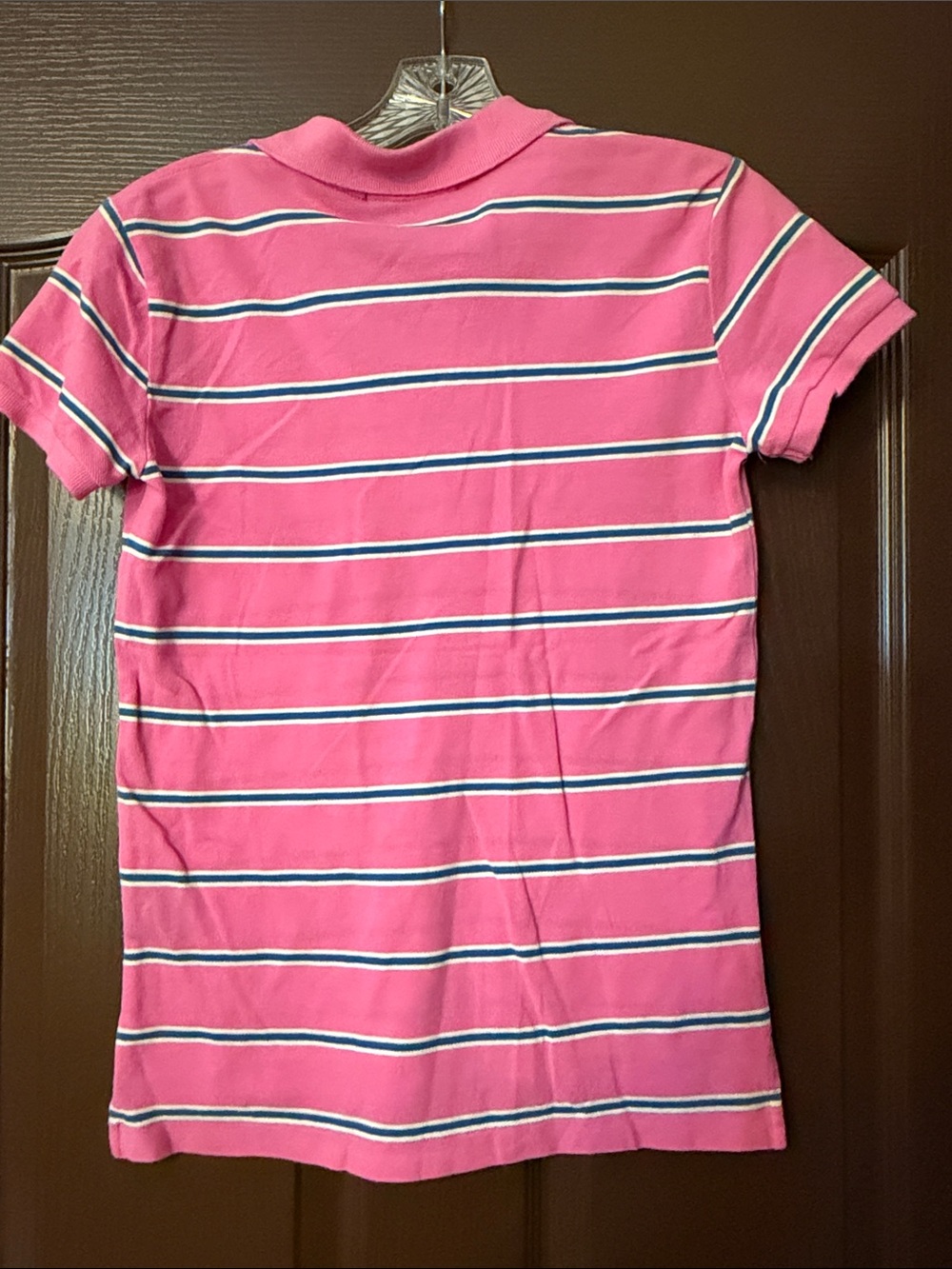 Ralph Lauren Pink, White & Navy Striped Polo - Picture 5 of 5